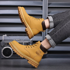 New Retro Kick-resistant Genuine Leather Martin Boots