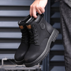 New Retro Kick-resistant Genuine Leather Martin Boots