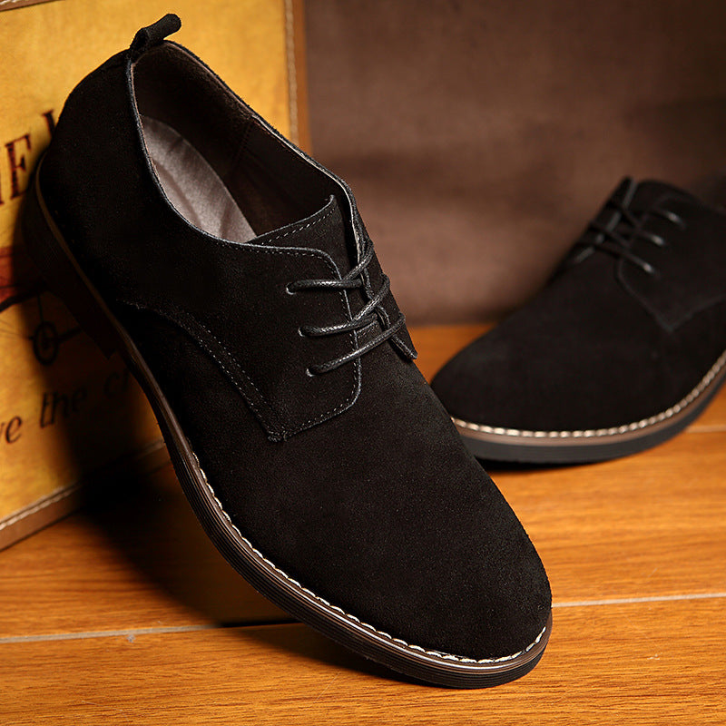 Genuine Suede Leather Matte Business Shoes