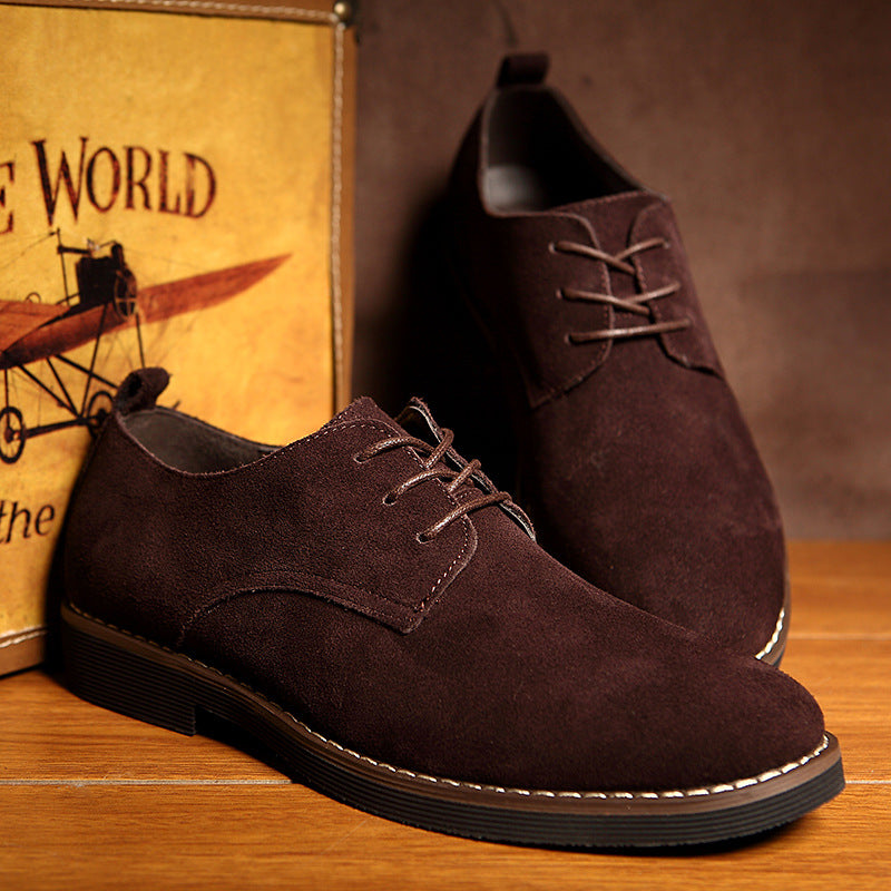 Genuine Suede Leather Matte Business Shoes