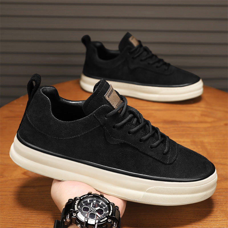 Premium Leather Thick-Soled Lightweight Casual Shoes