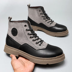 Genuine Leather High Top Retro Style Martin Boots