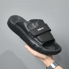 Premium Leather Soft Sole Slide For Men